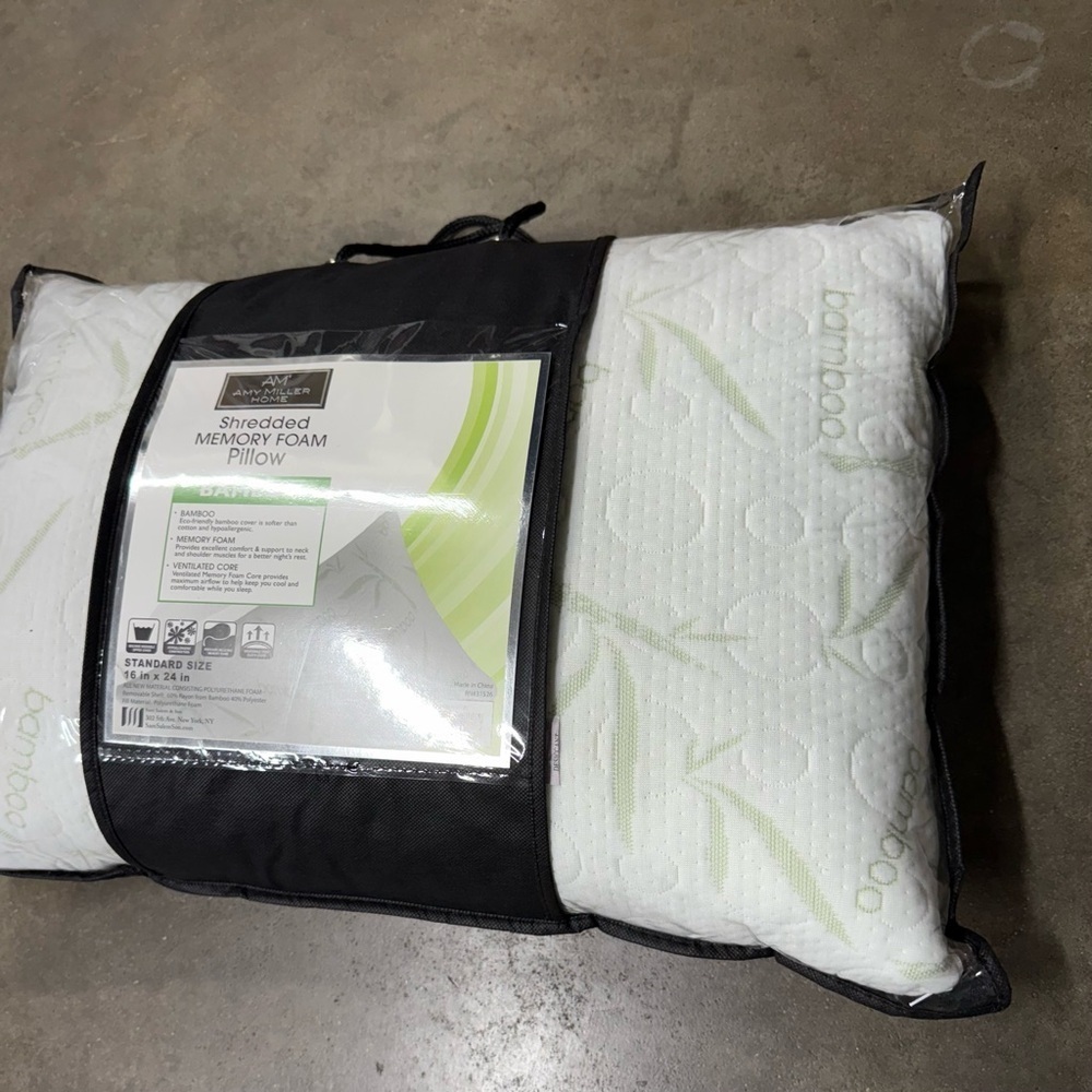 Amy Miller Home Shredded Memory Foam Pillow Standard Size - Picture 3 of 4